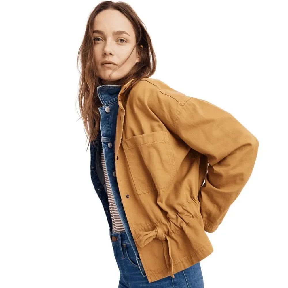 NWOT Madewell Dark Sahara Yellow Southlake Military Jacket